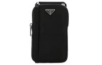 PRADA Re-Nylon Nylon Cell Phone Pouch Men's Black