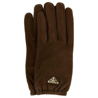 PRADA Suede Gloves Women's Brown