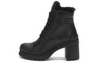 PRADA Fur Lined Ankle Boots 'Black' Women's