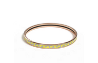 HERMES Enamel Rose Gold-Plated Bangles Women's Yellow