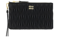 MIU MIU Sheepskin Clutch Women's Black