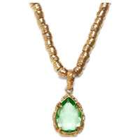 SAINT LAURENT Rhinestone Pendant Necklace