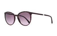 CHANEL Acetate Butterfly Sunglasses Women's Burgundy