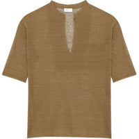 SAINT LAURENT SS23 T Shirt Men's Ginger Yellow