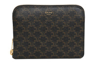 CELINE Triomphe Canvas Card Storage Box Women's Black/Tan