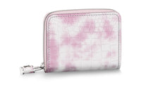 LOUIS VUITTON Shiny Alligator Crocodile Leather Coin Purse Women's Pink/White