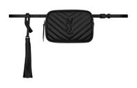 SAINT LAURENT LOU Calfskin Fanny Pack Women's Black