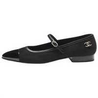 CHANEL 24k Chunky Heel Mary Jane Shoes Women's Black