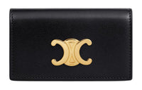 CELINE Triomphe Calfskin Key Pouch Women's Black