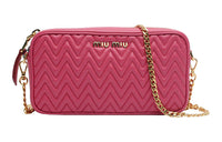 MIU MIU Soft Sheep Leather Camera Bag Shoulder Bag Crossbody Bag Women's Pink