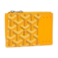 GOYARD Canvas With Calfskin Card Holder Women's Yellow
