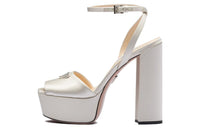 PRADA Strap Sandals Women's Pearl Gray