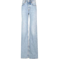 SAINT LAURENT Straight Leg High Rise Denim Jeans