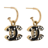 CHANEL 2007s CC logo Drop Earrings