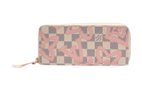 LOUIS VUITTON Damier Azur Canvas Wallet Regular Women's White & Pink
