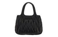MIU MIU Lambskin Handbag Women's Black