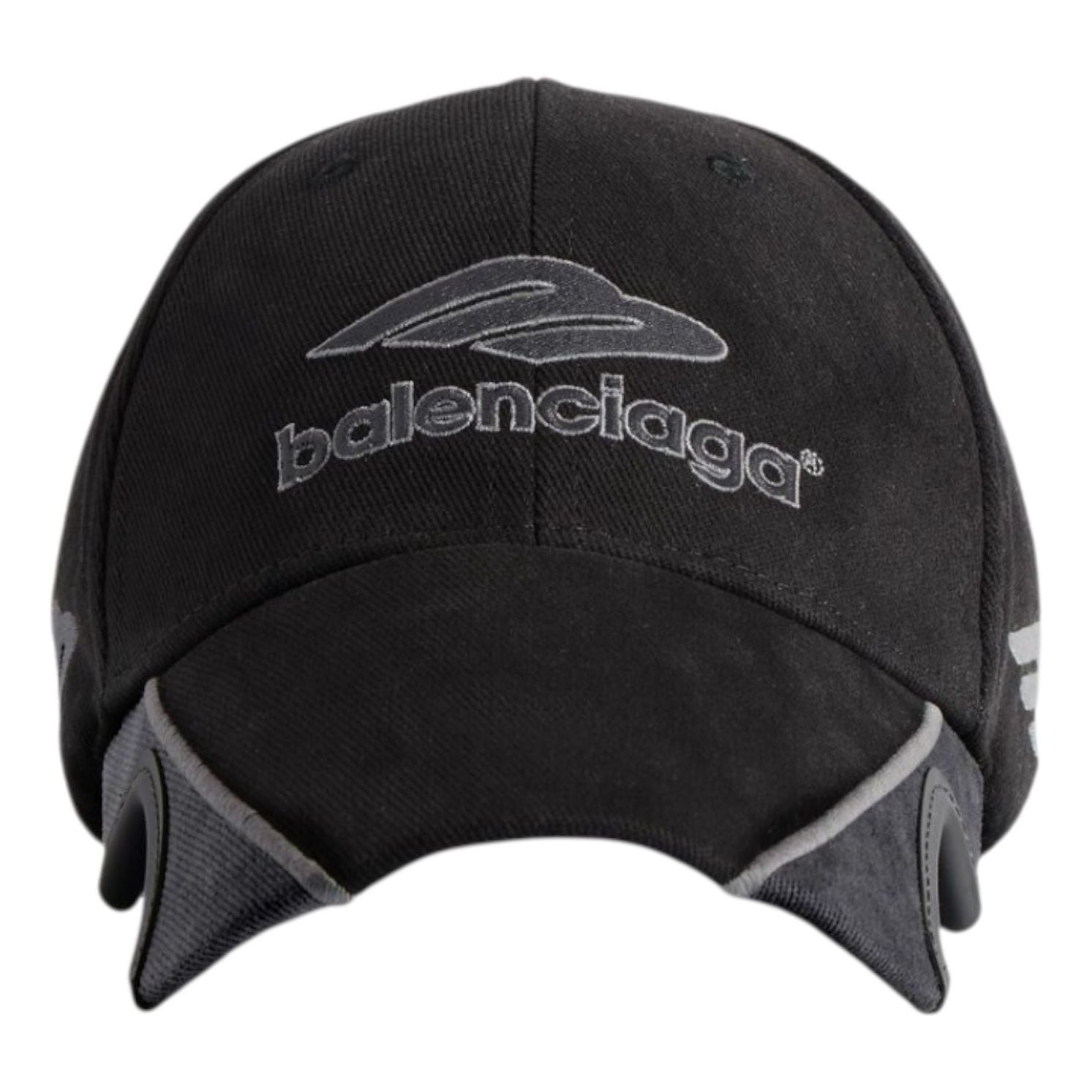 Balenciaga 3B Football Cap 'Black Grey' 857722410B21000