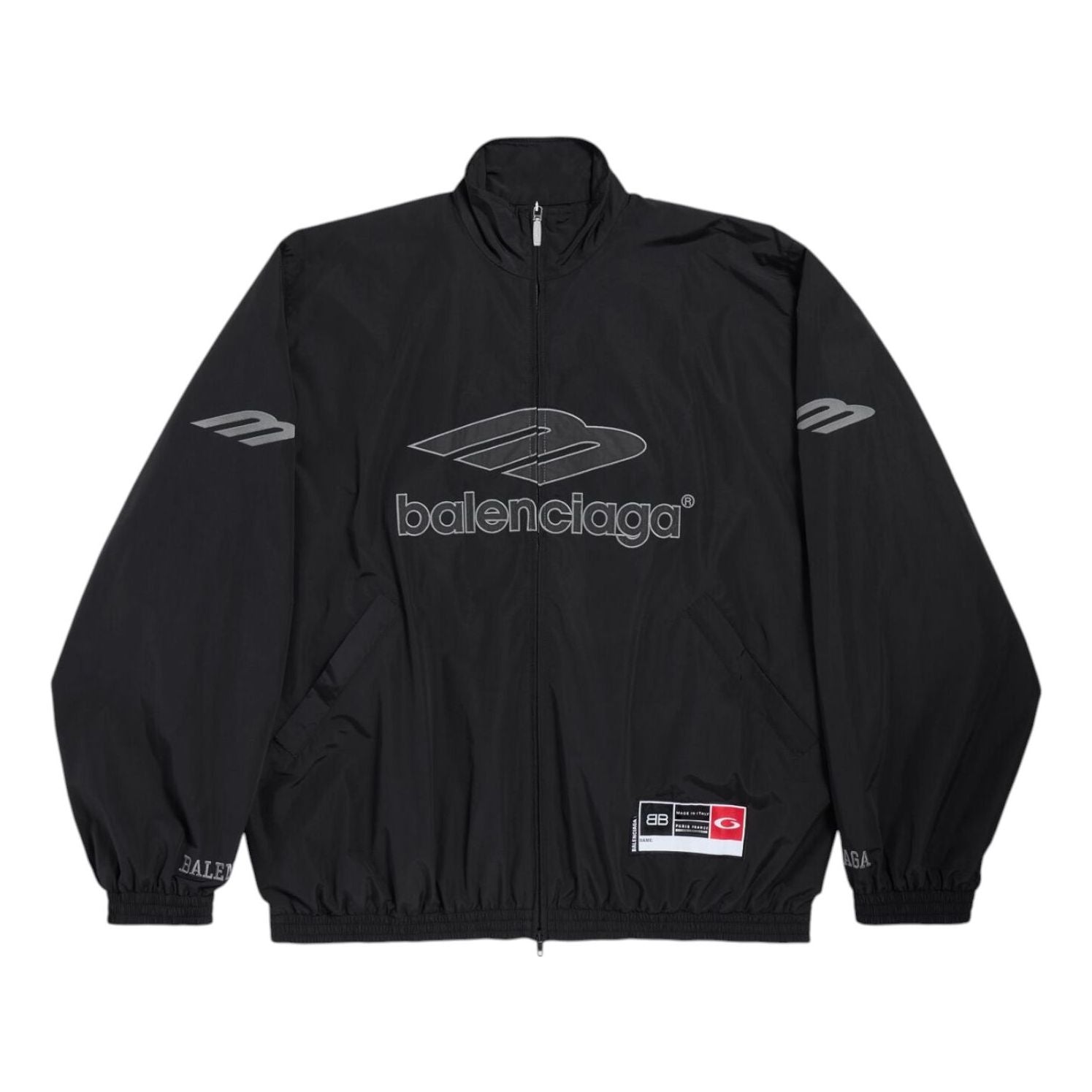 Balenciaga 3B Football Tracksuit Jacket 'Black' 857734TPQ381000