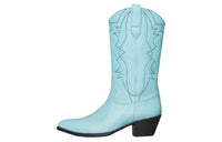 CELINE Western Knee-high Boots Men's Blue
