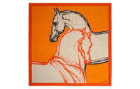 HERMES Knit Scarves Women's Orange