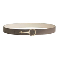 HERMES Calfskin Leather Belts Unisex Umber Width: 3.2CM