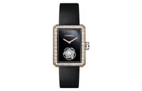 CHANEL BOY · FRIEND Collection Wrist Watch Manual Mechanical Movement Crocodile Leather Strap Black Dial Women's