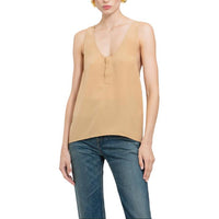 SAINT LAURENT Straight Hem Sleeveless Top