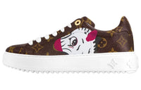 LOUIS VUITTON Time Out Slip-Resistant Low-Top Skateboard Shoes Women's Brown