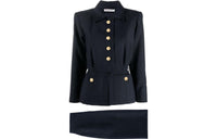 SAINT LAURENT FW22 Business Suits Coats Women's Navy