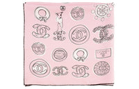 CHANEL Silk Scarves Women's Pink
