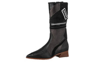 LOUIS VUITTON Flags High-Boot Knee-high Boots Women's Black