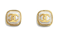 CHANEL Earrings Women's White Gold