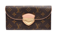 LOUIS VUITTON Canvas Wallet Women's Brown
