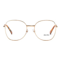 MIU MIU Metal Oval Eyeglass Frames Women's Gold