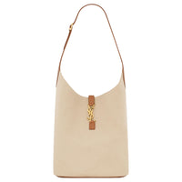SAINT LAURENT LE5A7 Canvas Bag, Shoulder Bag Women's Desert