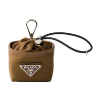 PRADA Recycled Nylon Earphone Case Men's Cork Beige