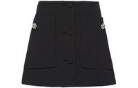 PRADA Embellished Straight Hem Mini Skirt