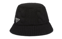 PRADA Triangle-logo Wool Bucket Hat