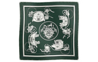 HERMES Silk Scarves Men's Green