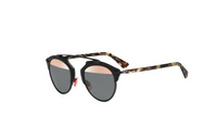 DIOR Metal Acetate Irregular Shape Sunglasses Women's Black