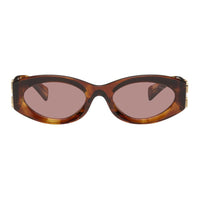 MIU MIU Acetate Butterfly Sunglasses Women's Brown