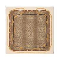 CELINE Silk Scarves Unisex Brown