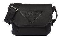 PRADA Leather Shoulder Bag Crossbody Bag Regular Men's Black