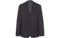 PRADA Striped Single-breasted Wool Blazer