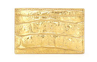 CELINE Cow Leather Card Holder Mini Men's Gold