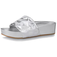 LOUIS VUITTON Jumbo Flatform Stylish Sandals Women's Silver
