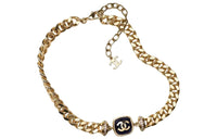 CHANEL Necklaces Women's Black/Gold