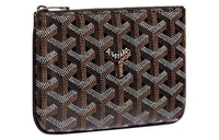 GOYARD SENAT Canvas With Calfskin Wallet Card Holder Clutch Mini Unisex Black