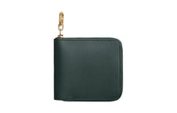 HERMES Evercolor Leather Wallet Men's V0 Vert Rousseau Lut Rouge
