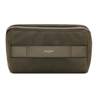 SAINT LAURENT PARIS Cotton Clutches Handbags Unisex Olive Green
